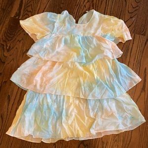 English Factory tiered tie dye babydoll dress